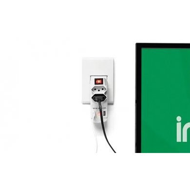 4824000 Intelbras Adaptador de 2 Tomadas e 2 USB