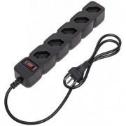 Intelbras filtro de linha 5 tomadas EPE 205PT preto, 