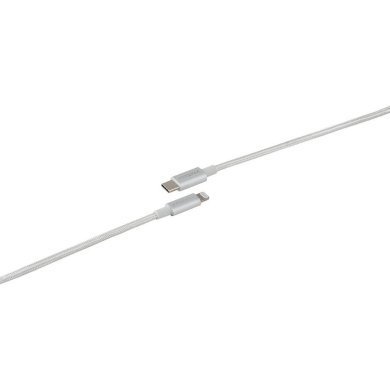 4830070 Intelbras cabo USB-C para Lightning MFI branco nylon 1.5m