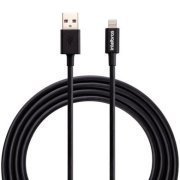 Intelbras cabo lightning USB 2.4A MFI 1.2 metros preto MFI, revestimento emborrachado (PVC)