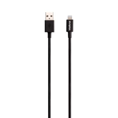 4830077 Intelbras cabo lightning USB 2.4A MFI 1.2 metros preto