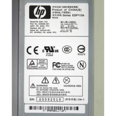 489883-001 HPE Fonte Redundante 400 Watts Hot Plug