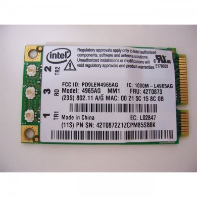 4965AG Cartão Mini-PCI Express Intel Wireless WiFi Link 4965AG A/B/G,  