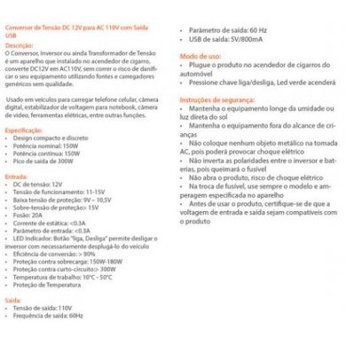 4.108.9 Inversor Conversor Veicular DC para AC