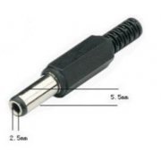 Conector DC P4 5.5x2.5mm 9mm 