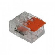 Duallux conector de emenda 2 polos até 4mm pacote com 4 peças