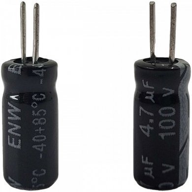 Capacitor eletrolítico 4.7uF 100V (Kit 10 unidades)