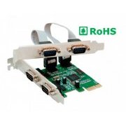 Comm5 Placa PCI 4 saídas seriais RS232 DB09M PCI Express x1 1.0a