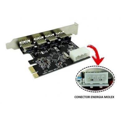 4USB3.0 Placa PCI-E para 4x USB 3.0 5Gbs