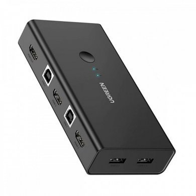 50744 UGREEN HDMI KVM Switch Box 2 em 1 HDMI 4K 3D 1080p