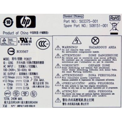 508151-001 Fonte Compativel HP 6005 Elite 240W