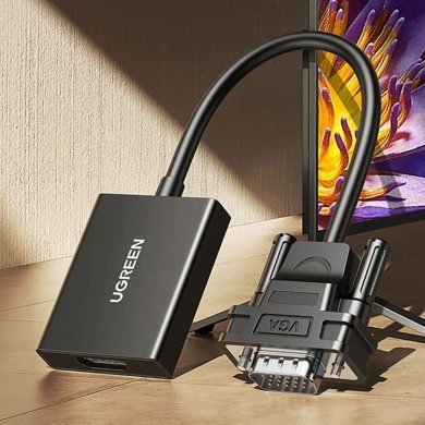 50945 Ugreen adaptador VGA macho para HDMI femea 1080p