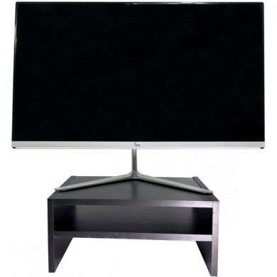 Stalo suporte para monitor com 2 prateleiras preto