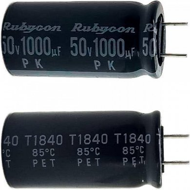 Capacitor eletrolítico 1000uF 50V (Kit 5 unidades)