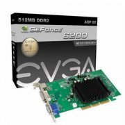 Placa de Vídeo EVGA NVIDIA GeForce 6200 AGP 8X, 512MB DDR