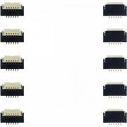 Conector FPC com trava 6 vias 0.5mm 1R (Kit 5x und) Kit com  ...