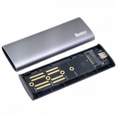 Case M.2 SATA NVMe para USB Tipo-C 10Gbps