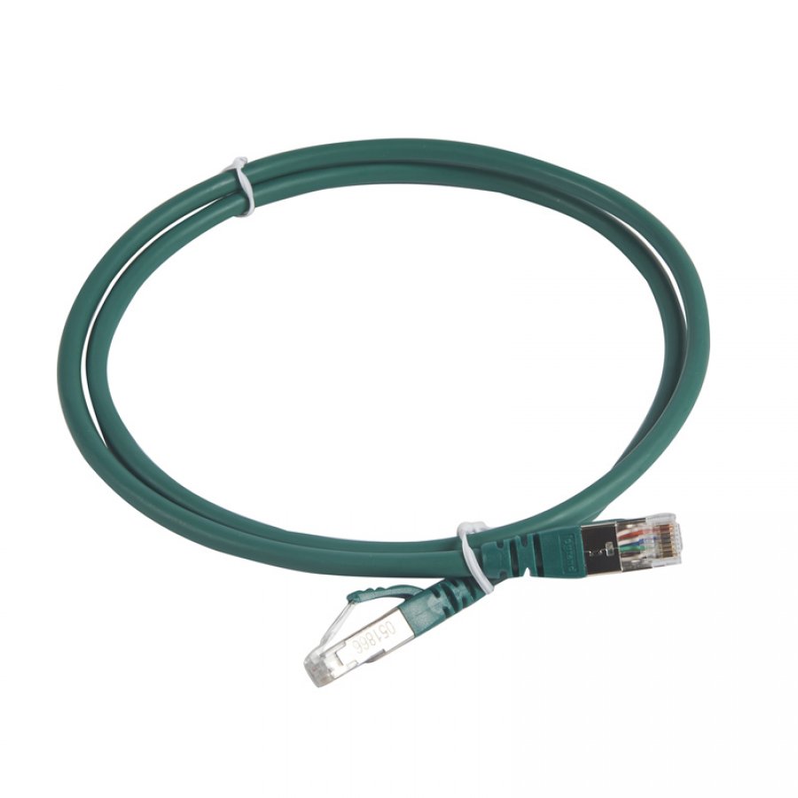 51866GL Legrand PATCH CORD CAT6A 1M FTP - VERDE BLINDADO