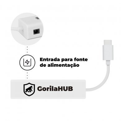 53FTN2HJ71 Gorila Shield Hub USB 3 Portas Tipo C