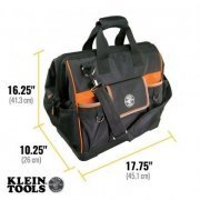 Klein Tools Bolsa Tradesman Pro 42 bolsos 16 polegadas com ampla abertura