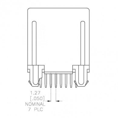 5556416-1 TE Conector Ethernet RJ45 modular 8P