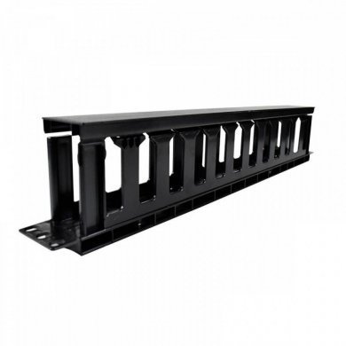 LAN+ Guia de cabos 1U 80mm preto abs hd