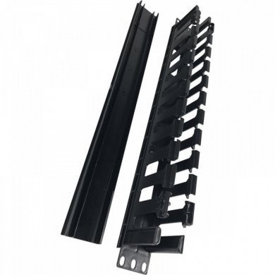 LAN+ Guia de cabos 1U 80mm preto abs hd