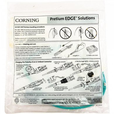 Corning cordão duplex OM4 SC-PC/LC-PC Uniboot 91cm