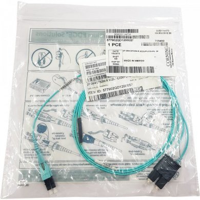 577902QD120005F Corning cordão duplex OM4 SC-PC/LC-PC Uniboot 1.52m