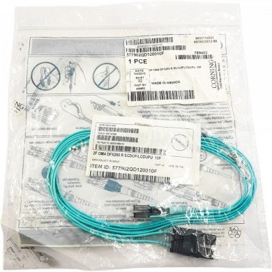 Corning cordão duplex OM4 SC-PC/LC-PC Uniboot 3.04m