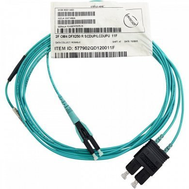577902QD120011F Corning cordão duplex OM4 SC-PC/LC-PC Uniboot 3.35m