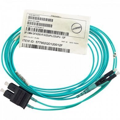 577902QD120012F Corning cordão duplex OM4 SC-PC/LC-PC Uniboot 3.65m