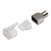 Conector AMP RJ45 CAT6 Blindado (10unid) 8 vias 4 pares (Pacote com 10 unidades)