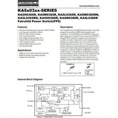 5L0380R 3x Ci Power SenseFET PWM KA5L0380R TO-220F-4L