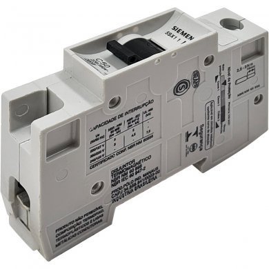 5SX1-1C50 5x Mini Disjuntor 1 polo 5SX1 1 C50 127/220/380V Siemens