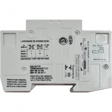 5SX1-1C50 5x Mini Disjuntor 1 polo 5SX1 1 C50 127/220/380V Siemens