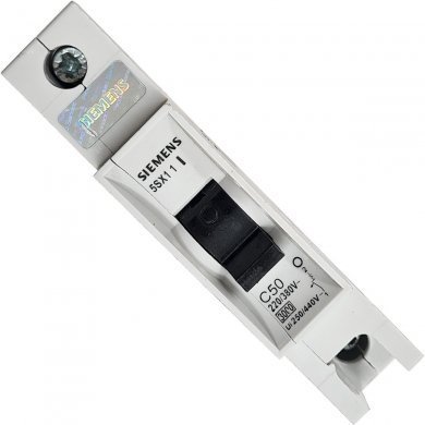 5SX1-1C50 5x Mini Disjuntor 1 polo 5SX1 1 C50 127/220/380V Siemens