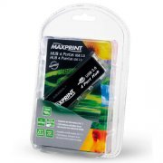 Mini HUB USB 2.0 Maxprint com 4 Portas Comprimento do