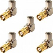 5x KLC conector IEC 169-13 1.6/5.6 femea angular painel prensa cabo RF-75 0.3/1.8mm