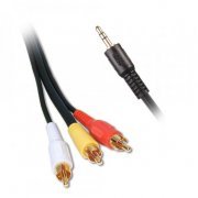 Cabo de Video Maxprint P2 para 3 RCA Comprimento do c