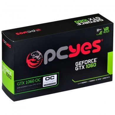 60NRJ7DSX1PY PCYes Placa de Vídeo GeForce GTX 1060 OC 6GB