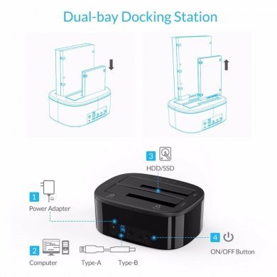 6228US3-C Orico Docking Station 2 HDs SATA USB 3.0