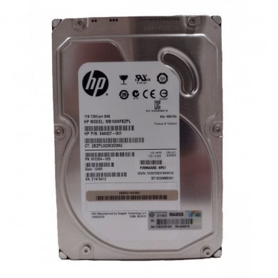 649327-001 HP HD 1TB 6G SAS 7.2K LFF 3.5 POL. DP Midline
