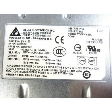 650503-001 HP Fonte DPS-400AB-15 A 400W Workstation Z1