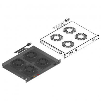 KIT TETO 4 VENTILADORES PRETO CARTHOMS