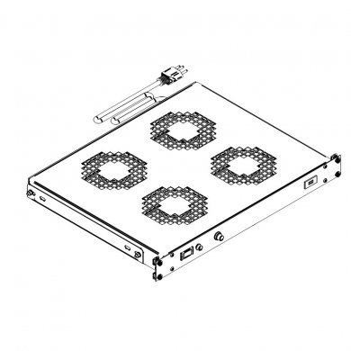 KIT TETO 4 VENTILADORES PRETO CARTHOMS