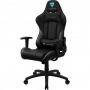 THUNDERX3 Cadeira Gamer EC3 Reclinável Cor Preta Suporta até 150kg Couro Sintético Premium Detalhes em Fibra de Carbono