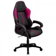 THUNDERX3 Cadeira Gamer Air BC1 Boss Cinza/Rosa Suporta até 150Kg Poliuretano com detalhes em fibra de carbono