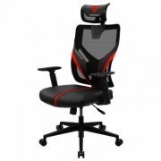 THUNDERX3 Cadeira Gamer Ergonomic Yama1 Ajustável Cor Preta e Vermelha Suporta até 150Kg Tecido de Malha de Alta Resistência