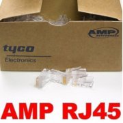 AMP conector Tyco Eletronics RJ45 CAT5E 8V 50und caixa com 50 unidades